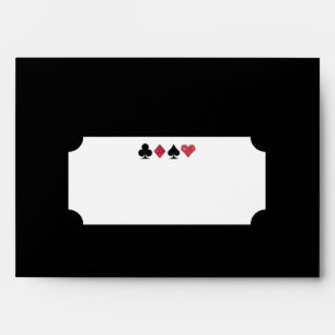 Red Glitter Destiny Vegas Wedding Black Envelope