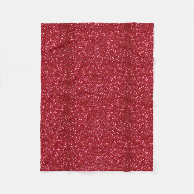 Red Glitter Fleece Blanket (Front)
