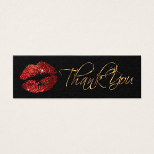 Red Glitter Lips - Thank You