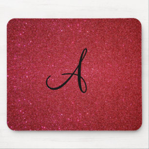Red glitter mouse pad