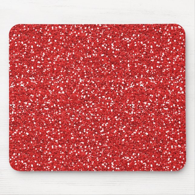 Red Glitter Mouse Pad (Front)