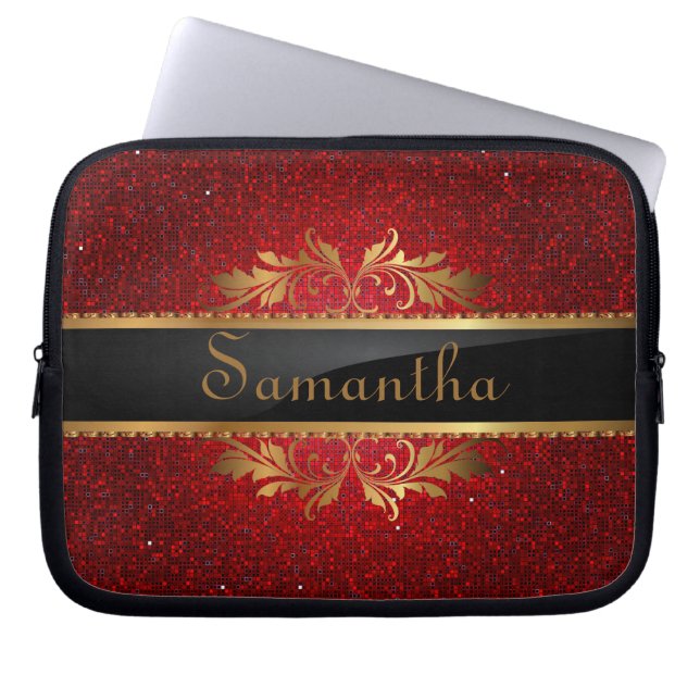 Red Glitter Sequin Disco Glitz Protective Case (Front)