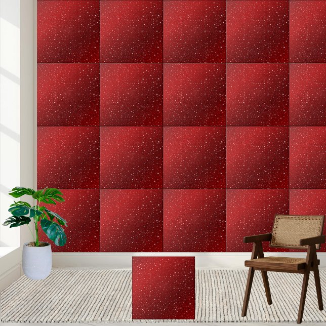 Red Glitter Sparkle Ceramic Tile (Red Glitter Sparkle Ceramic Tile)