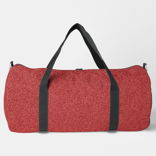Red Glitter, Sparkle, Glitter Background Duffle Bag (Front)