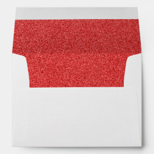 Red Glitter, Sparkle, Glitter Background Envelope
