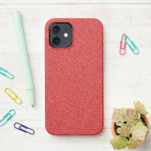 Red Glitter, Sparkle, Glitter Background iPhone 12 Case