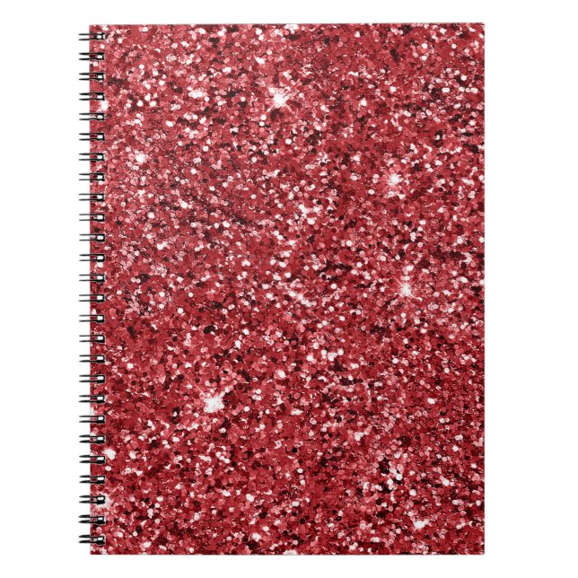 Red Glitter Sparkle  Notebook (Front)