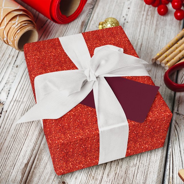 Red Glitter Sparkle Texture Wrapping Paper (Creator Uploaded)