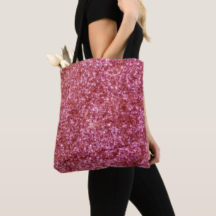 Red Glitter Tote Bag