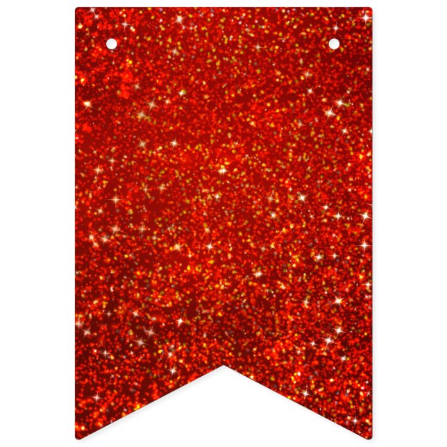 Red Glitters. Bunting (First Flag)