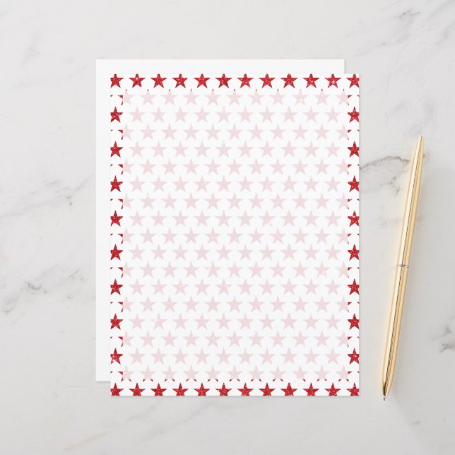 Red glitters stars Christmas (Front/Back In Situ)