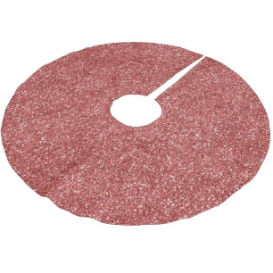 Red Glitz Glitter Brushed Polyester Tree Skirt
