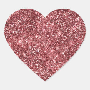 Red Glitz Glitter  Heart Sticker