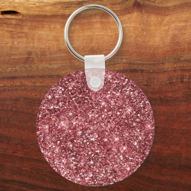 Red Glitzy Glitter Key Ring (Front)
