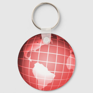 Red Globe Key Ring
