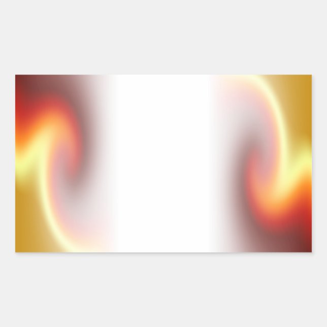 Red Glory Fade Rectangular Sticker (Front)