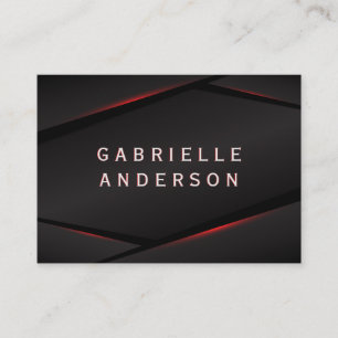 Red Glow Abstract Background Business Card