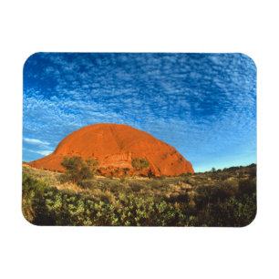 Red Glow of the Famous Ayers Rock in the Outback Magnet