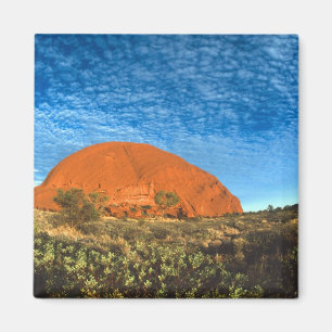 Red Glow of the Famous Ayers Rock in the Outback Magnet