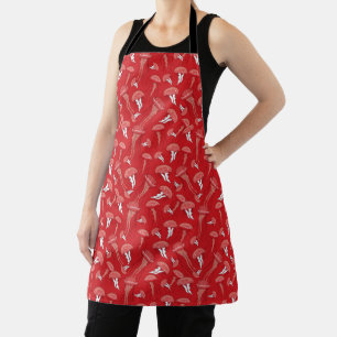 red glowing jelly fish pattern apron
