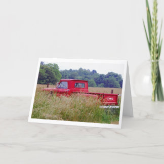 Red GMC  Fathers Day card