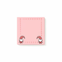 Red Gnome with Mushrooms Post it Notes