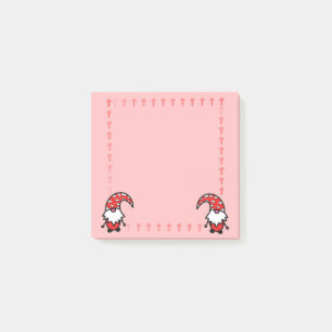Red Gnome with Mushrooms Post it Notes
