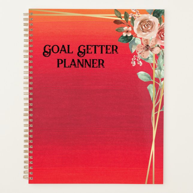 Red Goal Getter Planner (Front)
