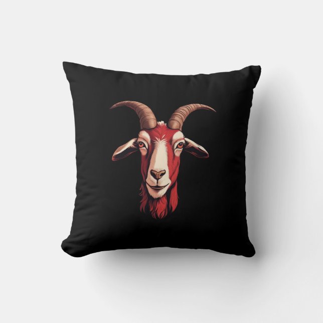 Red Goat Cushion (Front)