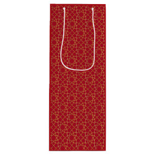 Red & Gold Arabesque Gift Bag