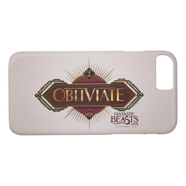 Red & Gold Art Deco Obliviate Spell Graphic Case-Mate iPhone Case (Back (Horizontal))