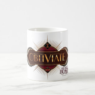 Red & Gold Art Deco Obliviate Spell Graphic Coffee Mug