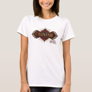 Red & Gold Art Deco Obliviate Spell Graphic T-Shirt