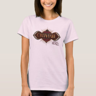 Red & Gold Art Deco Obliviate Spell Graphic T-Shirt