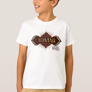 Red & Gold Art Deco Obliviate Spell Graphic T-Shirt