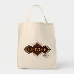Red & Gold Art Deco Obliviate Spell Graphic Tote Bag