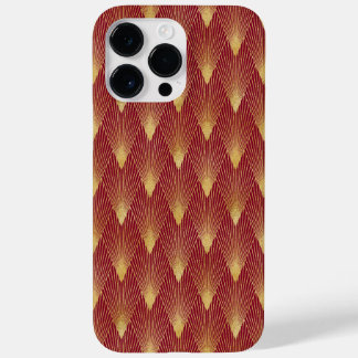 RED & GOLD ART DECO PATTERNS Case-Mate iPhone 14 PRO MAX CASE