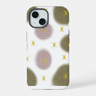 Red & Gold Artistic Pattern” iPhone 15 Case