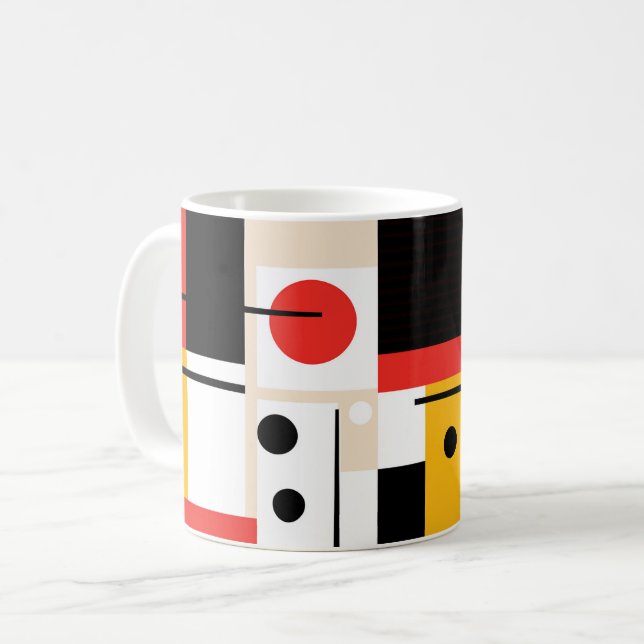 Red, Gold, Black and White KC Mug - Design 3 (Front Left)