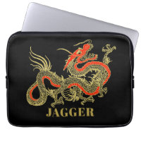 Red Gold Black Fantasy Chinese Dragon