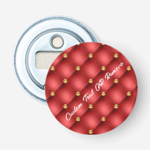 Red Gold Bottle Opener with Custom Text