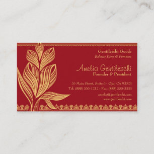 Red & Gold Business Card