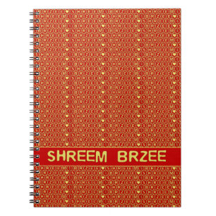 Red Gold Chant Shreem Brzee attract wealth Spiral Notebook