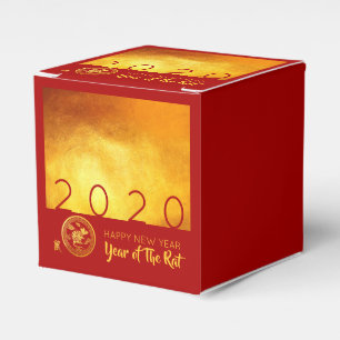 Red Gold Chinese Rat paper-cut 2020 CCFB Favour Box