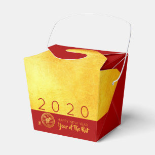 Red Gold Chinese Rat paper-cut 2020 TOFB Favour Box