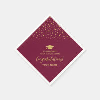 Red Gold Class of School Graduation Party