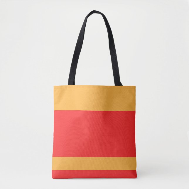 Red Gold Color Block  Tote Bag (Front)