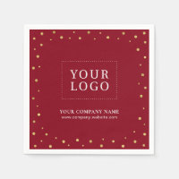 Red & Gold Confetti Business Promotional Logo