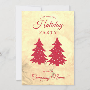 Red Gold Corporate Holiday Party Invitation