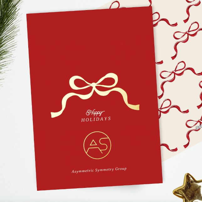 Red & Gold Corporate Logo Business Retro Bow (Creator Uploaded)